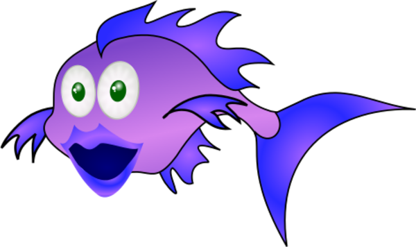 Funny Fish Cartoon Clipart - Logo Ikan Tenggiri Vactor (600x356)