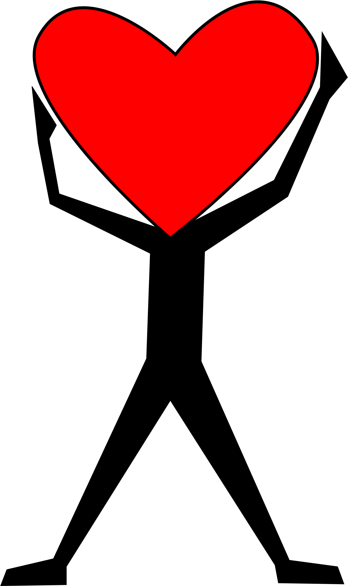 Heart Man - Heart Man Clipart (1458x2400)