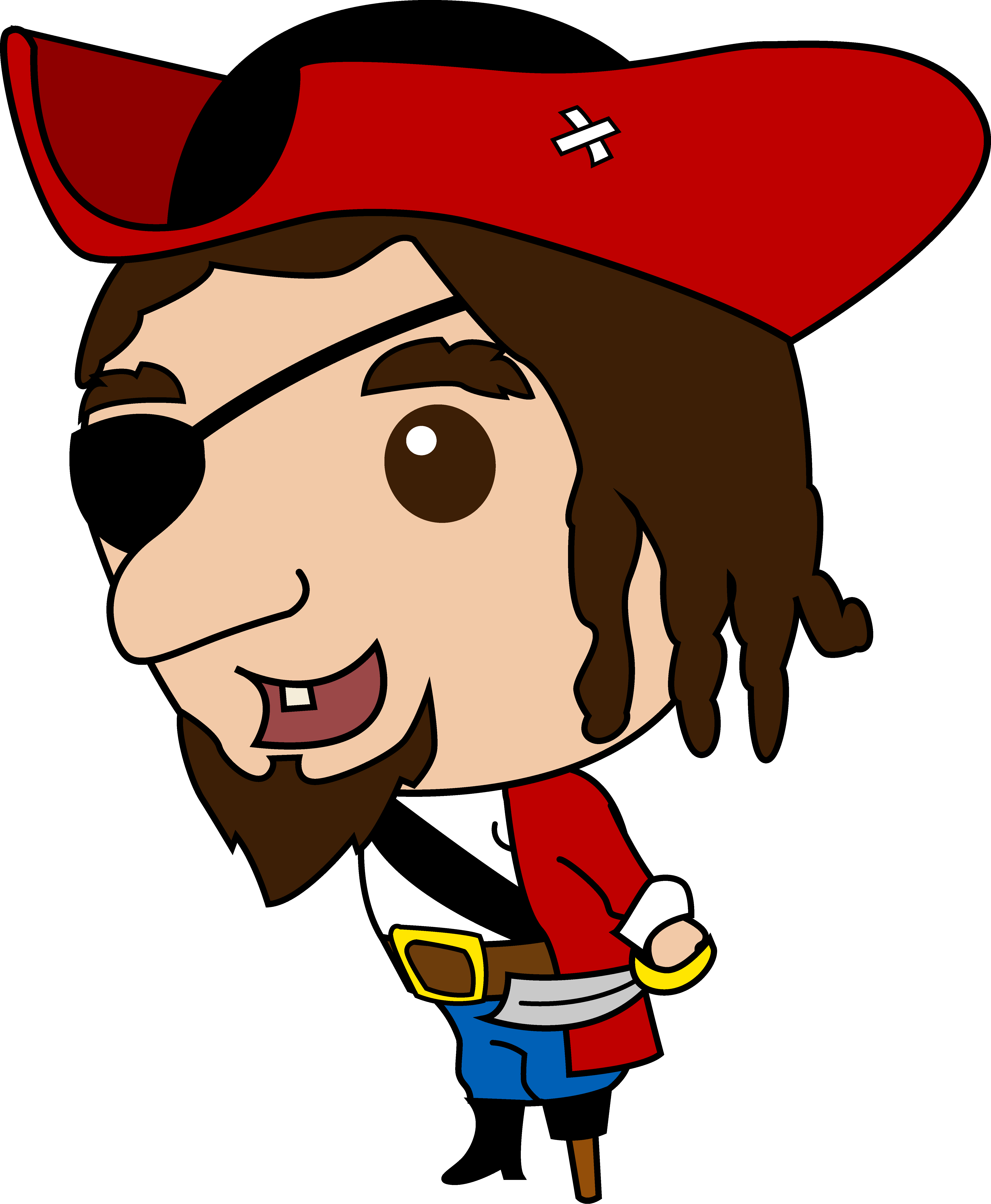 Pirate Clip Art Free Cartoon Pirate Images Pictures - Funny Cartoon Pirate Png (5225x6346)
