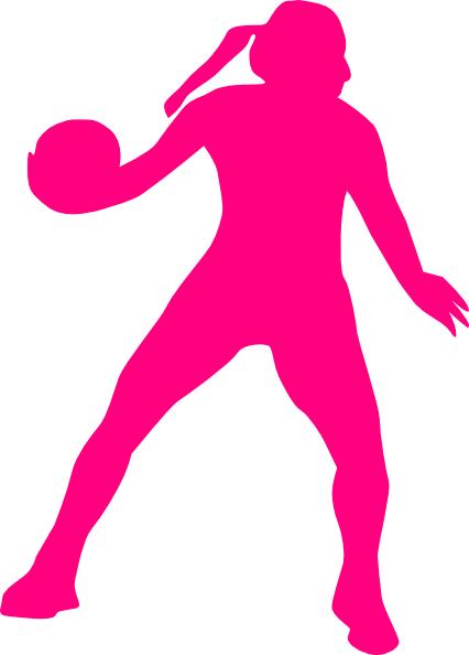 Natball Friends Clip Art - Netball Silhouette (426x594)