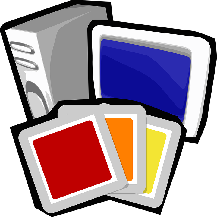 Free Vector Desktop Lcd Monitor Tower Computer Clip - Computer Clip Art (720x720)