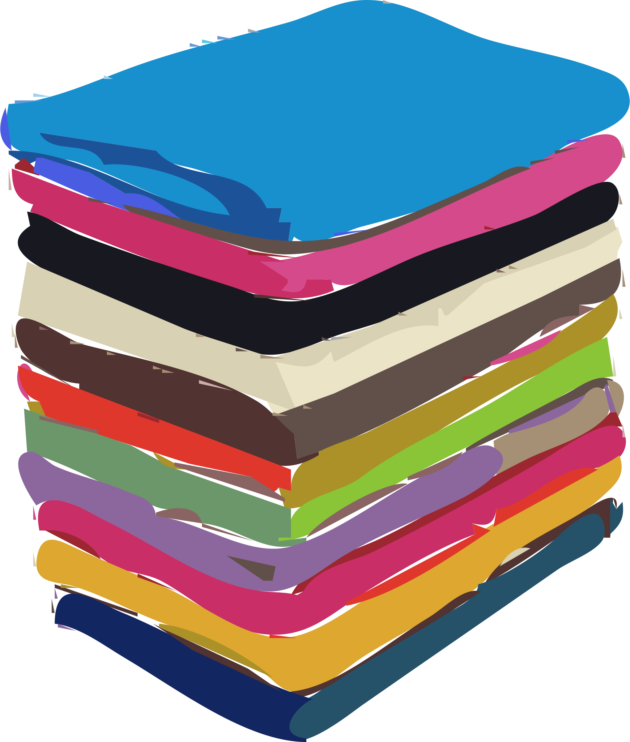 Clipart - Stack Of Towels Clipart (2038x2400)