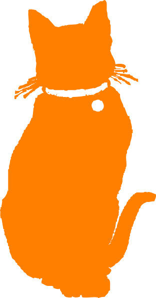 Cat Clipart Orange Cat - Orange Cat Clip Art (312x593)