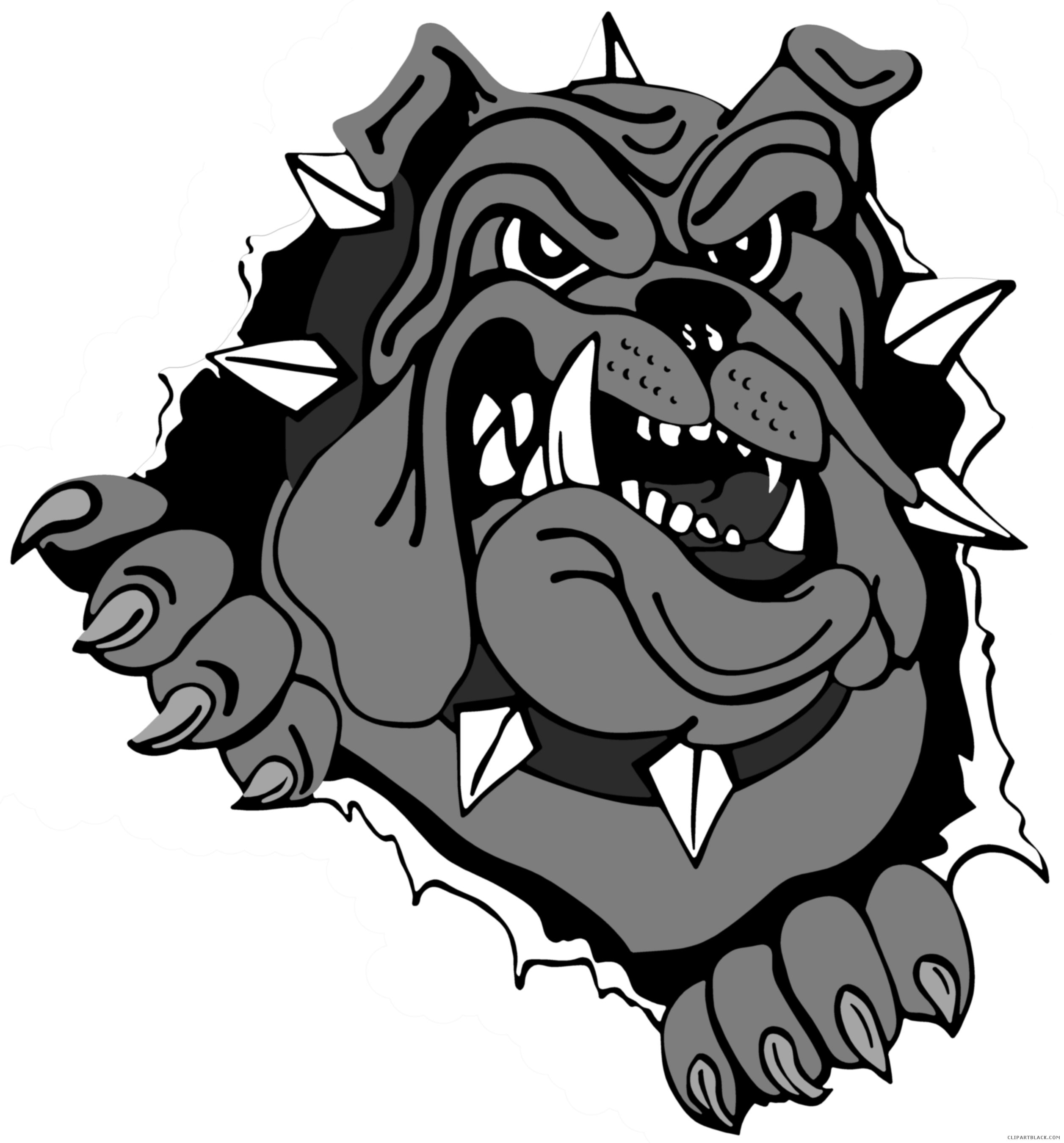 Bulldog Head Animal Free Black White Clipart Images - Bulldog Logo Png (2513x2700)