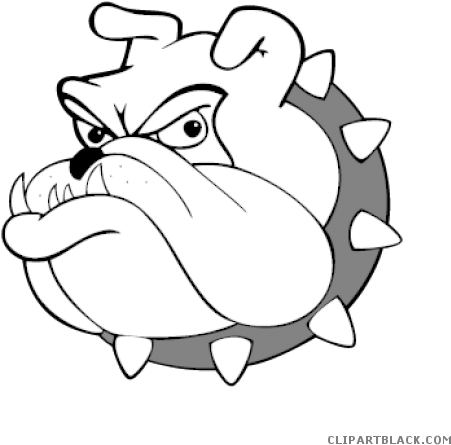 Bulldog Logo Animal Free Black White Clipart Images - Franklin Elementary School Yuba City (518x518)