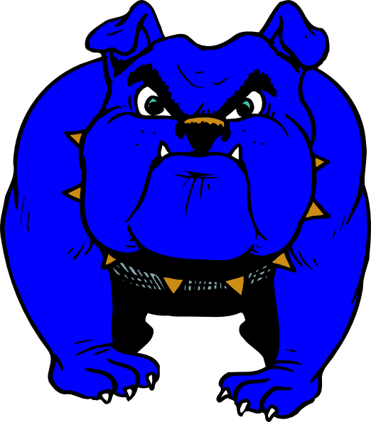Blue Bulldog Clipart (522x594)