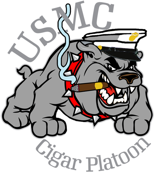 Usmc Bulldog Cigar Shirt - Cartoon Bulldog Usmc (540x595)