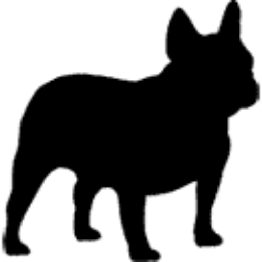 I Love French Bulldogs - Dog Silhouette French Bulldog (512x512)