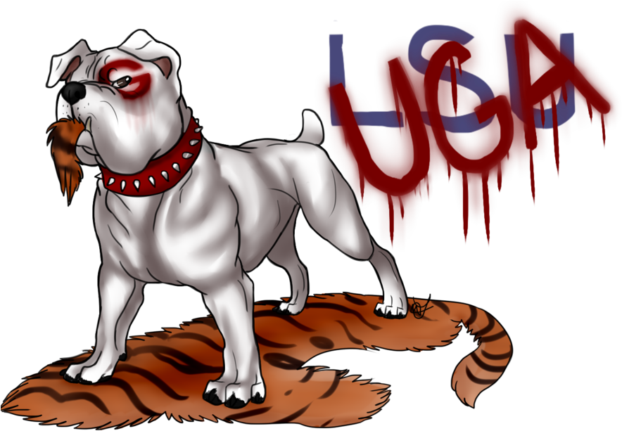 Georgia Bulldog Rq By Lelizadith - Cartoon (900x675)