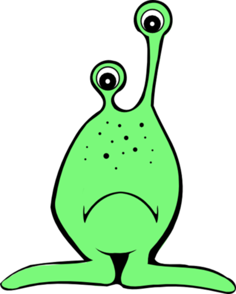 Alien Reading Cliparts Free Download Clip Art Free - Alien Clipart (482x600)