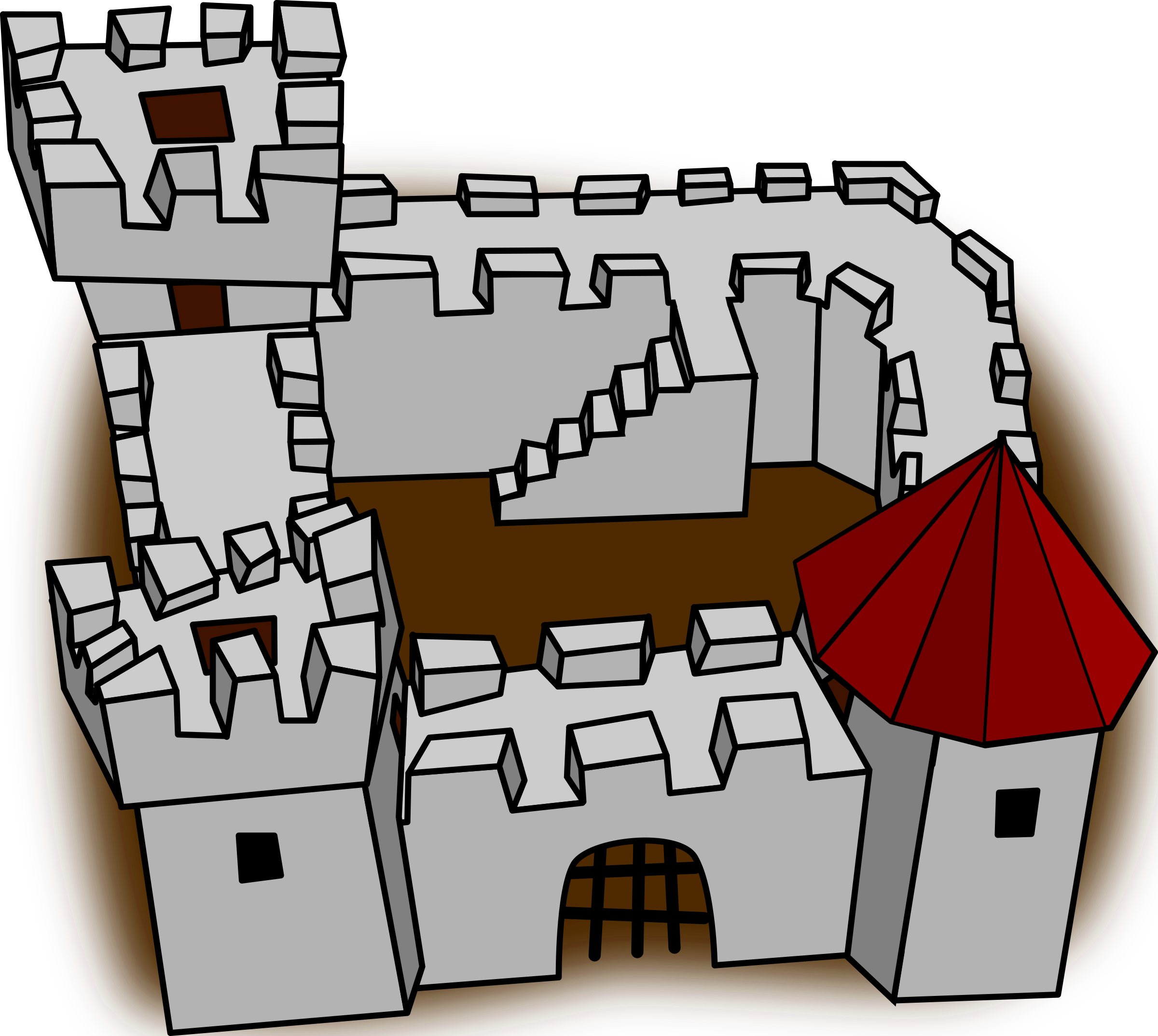 Fortress - Clipart - Fort Cartoon (2400x2147)