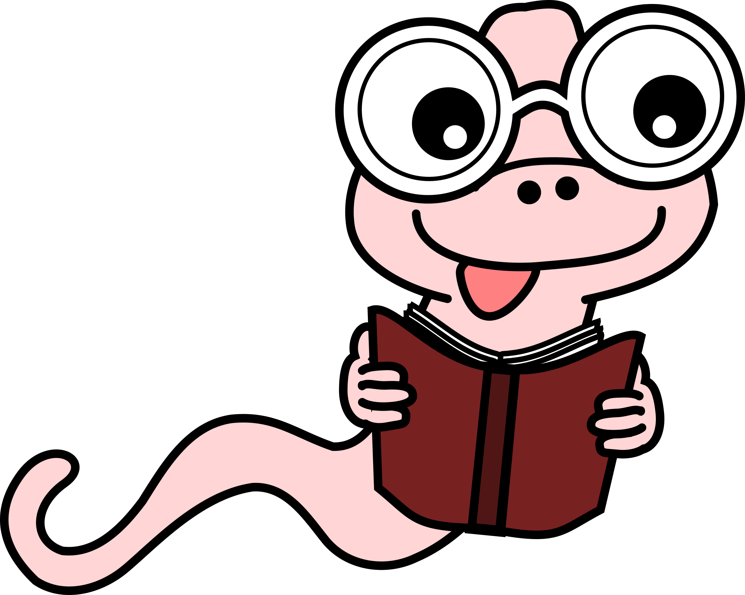 Clipart - Funny Book Clip Art (2400x1915)