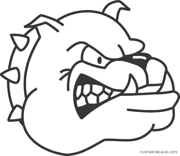 Black And White Bulldog Animal Free Black White Clipart - Thaddeus Stevens College Of Technology (600x521)