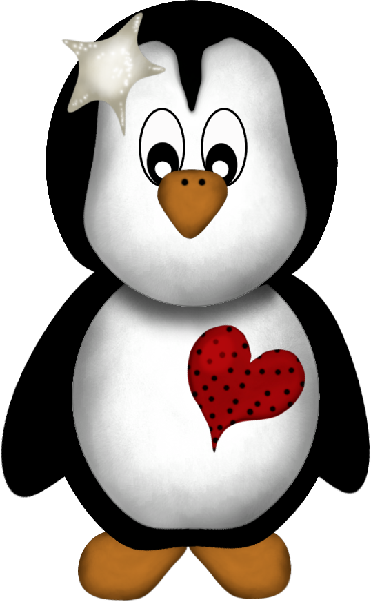 Penguin Clipartart - Cute Penguin Christmas Clipart (538x872)