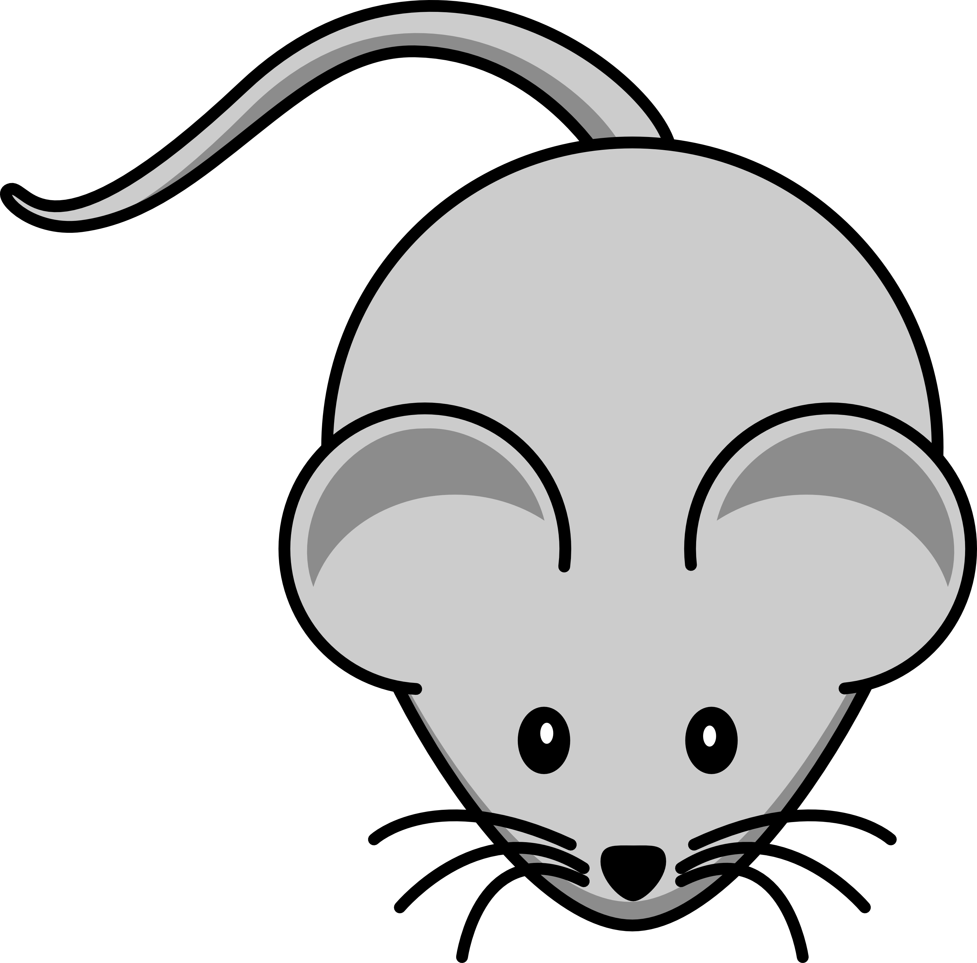 Free Cartoon Gray Field Mouse Clipart Illustration - Mouse Clipart (3200x3156)