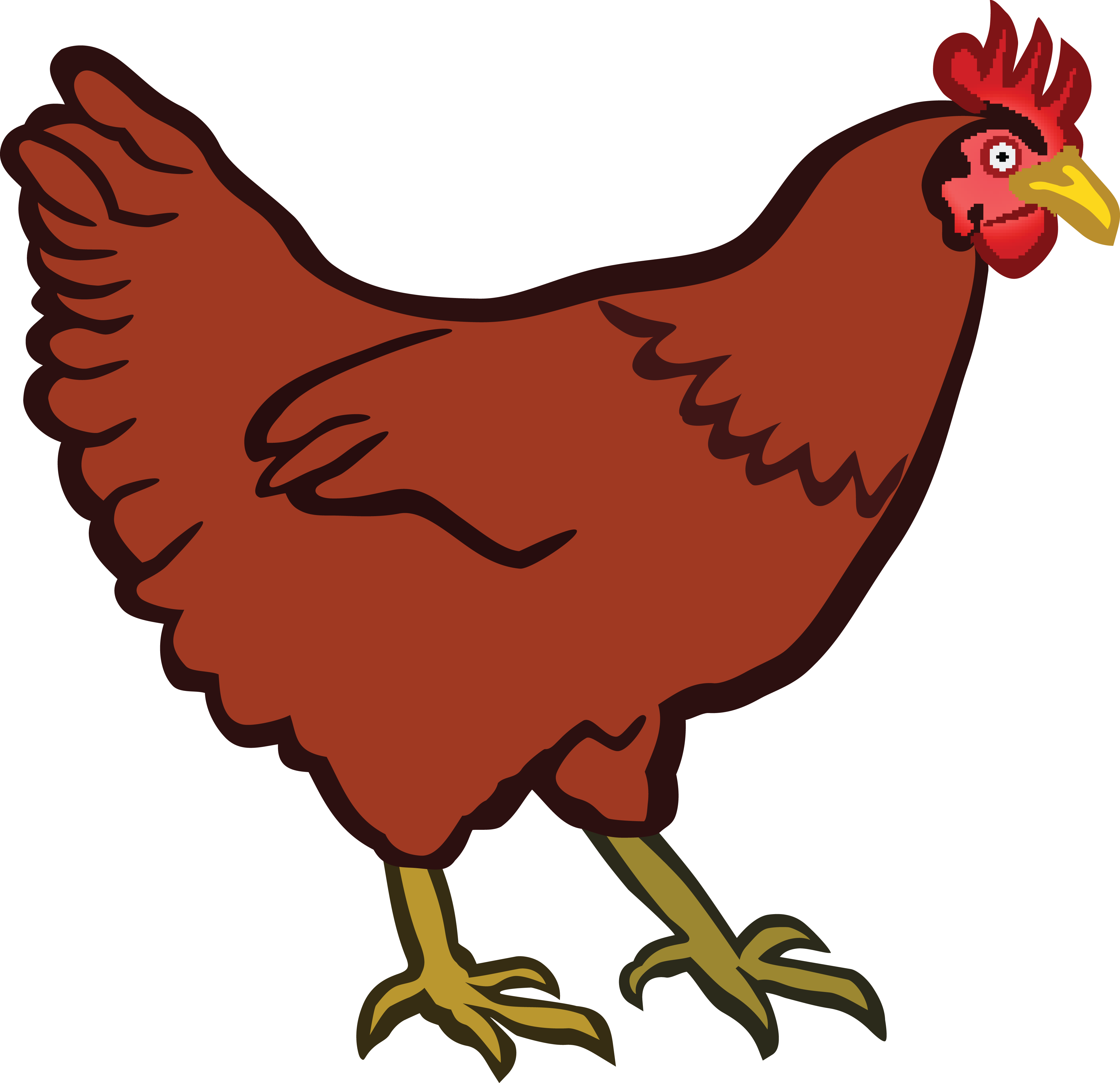 Free Clipart Of A Hen - Hen Clipart (4000x3867)