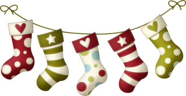 Christmas Stockings 77 Png 600 X 312 - Calcetines De Navidad Png (600x312)