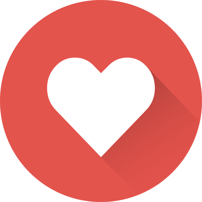 Red Heart Icon@2x - Facebook Love React (677x678)