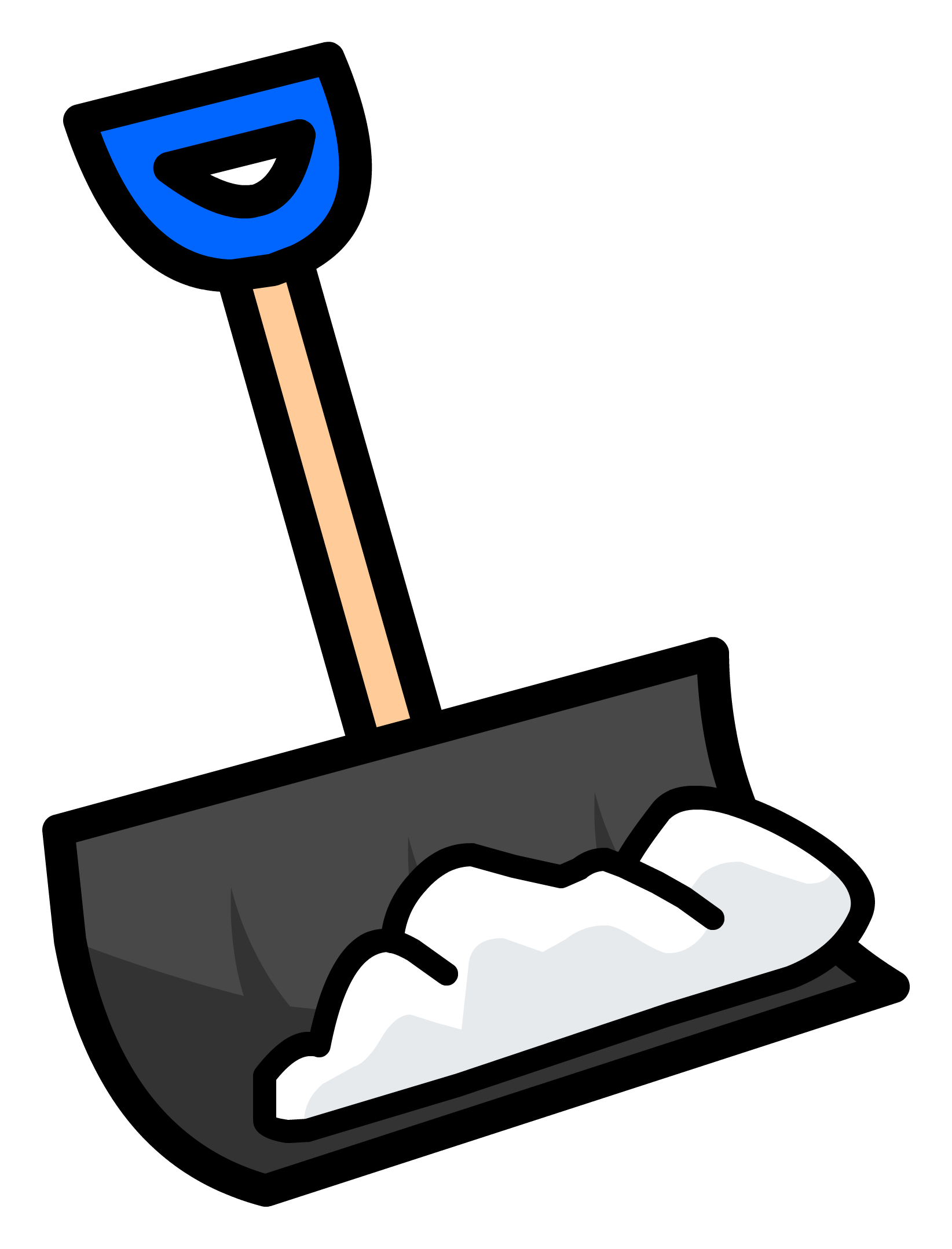 Snow Shovel Pin - Club Penguin (1644x2157)