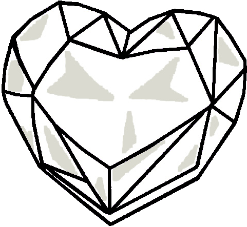 Heart Crystal Base By Sasami87 - Drawing Of A Crystal Heart (480x480)
