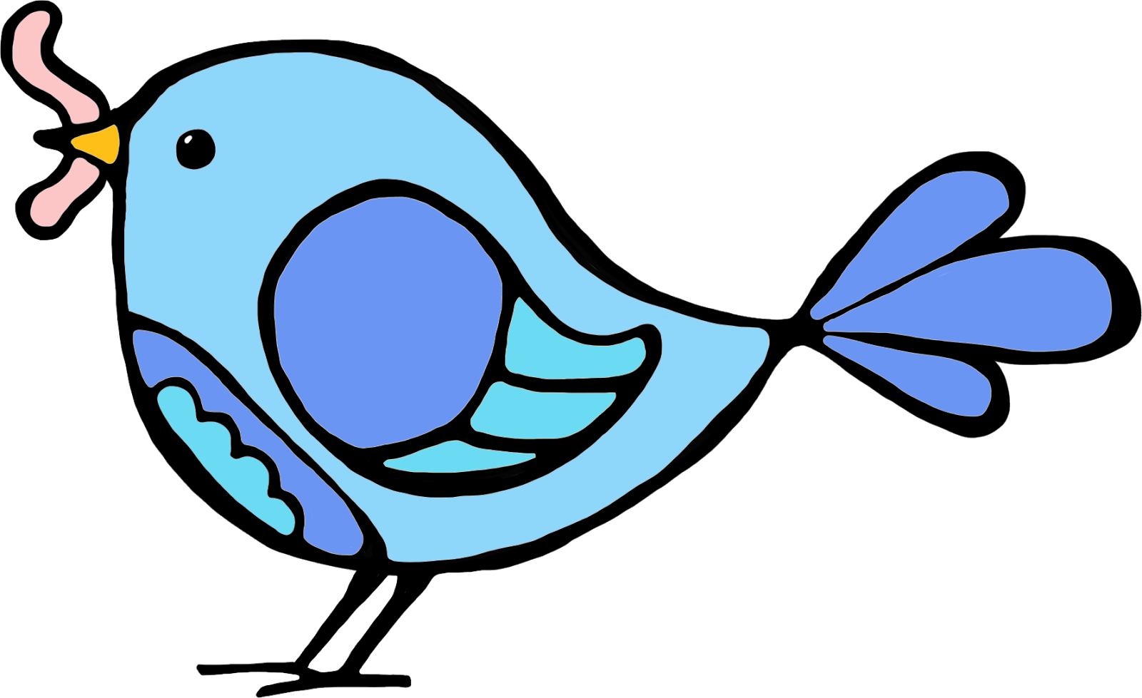 If I Wanted To Share Lots Of Links With My Colleagues, - Bird With A Worm Clip Art (1600x979)