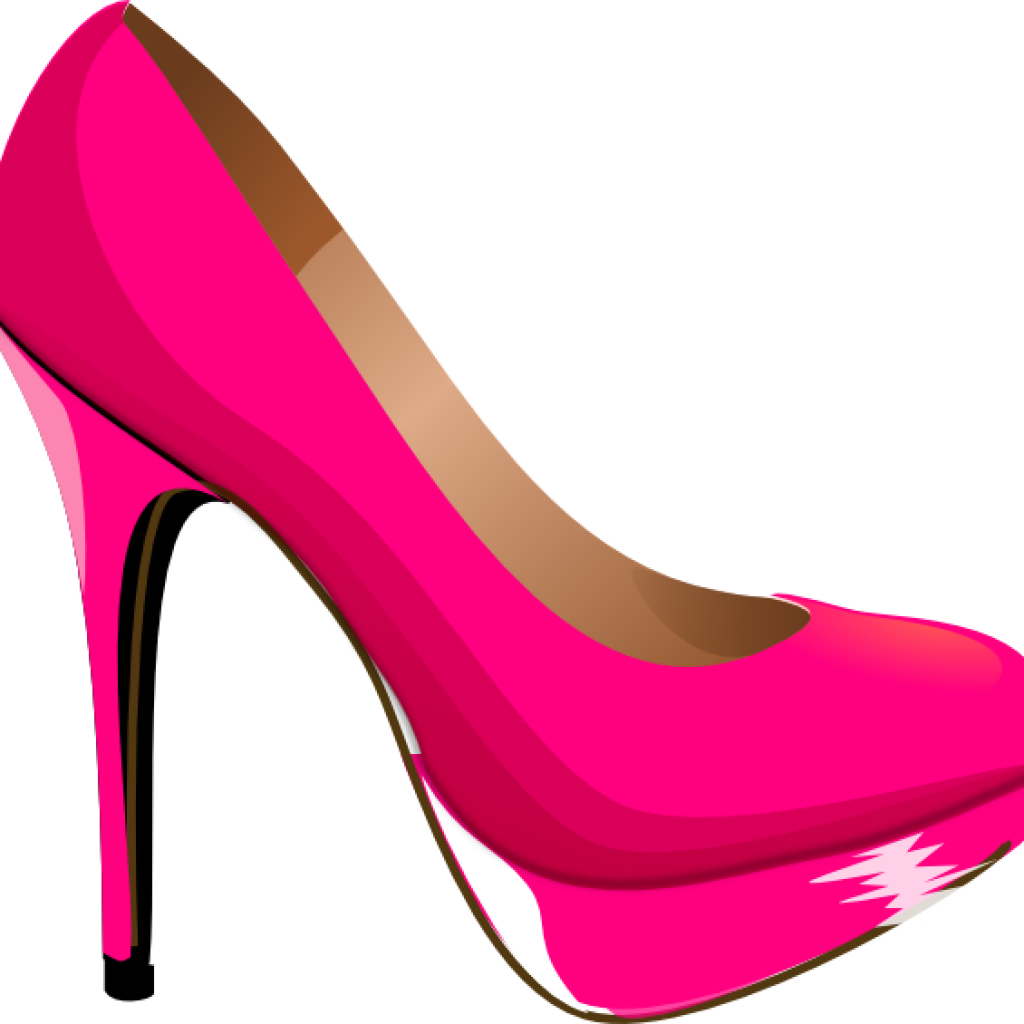 Shoe Images Clip Art Kids Pink Heels Clip Art Pink - Pink High Heel Clipart (1024x1024)