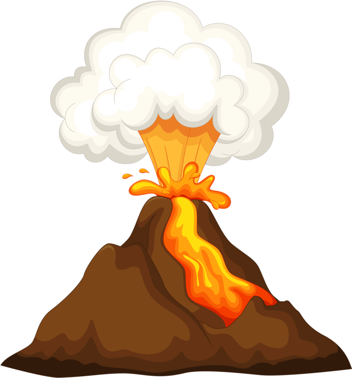 Gorgeous Volcano Clip Art 747 Png And Scrapbook Monster - Hawaiian Volcano Clip Art (722x800)