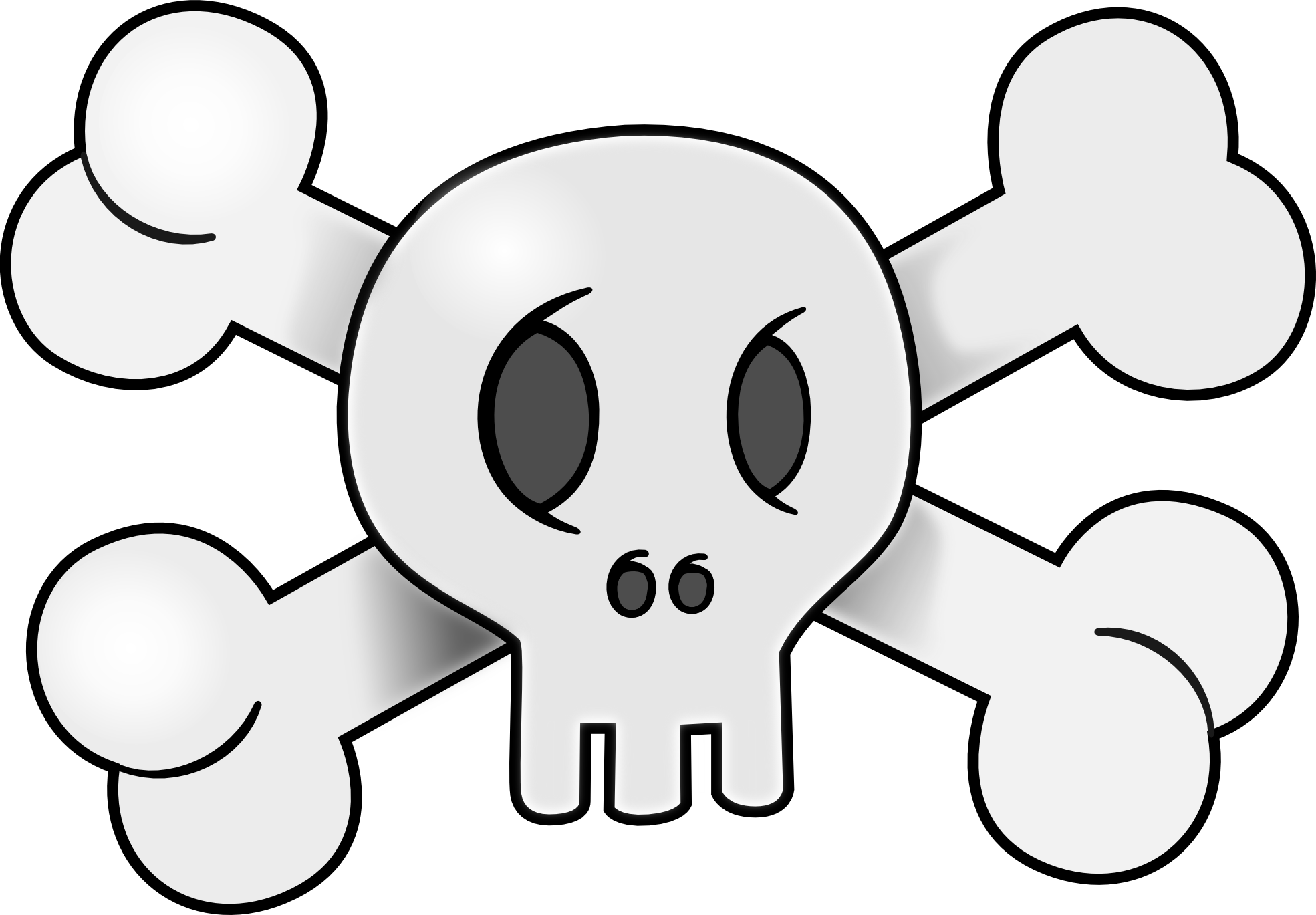 Flag Clipart Halloween - Pirate Skull Cartoon Png (1979x1376)