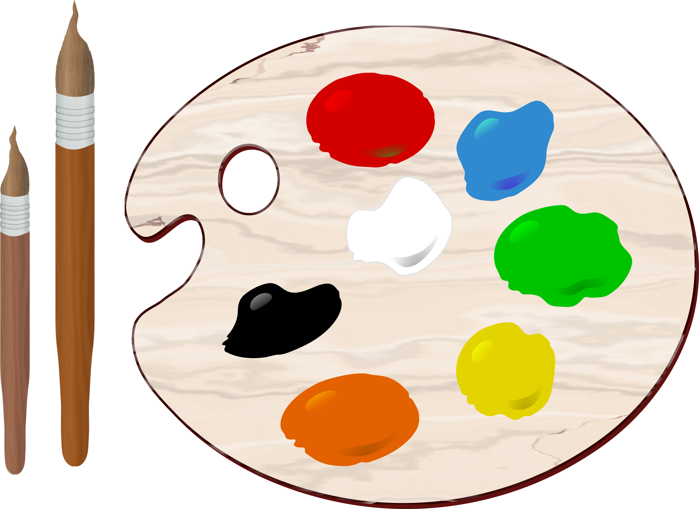Paint Palette Clipart 20 Cliparts - Painting Color Clipart (2400x1750)
