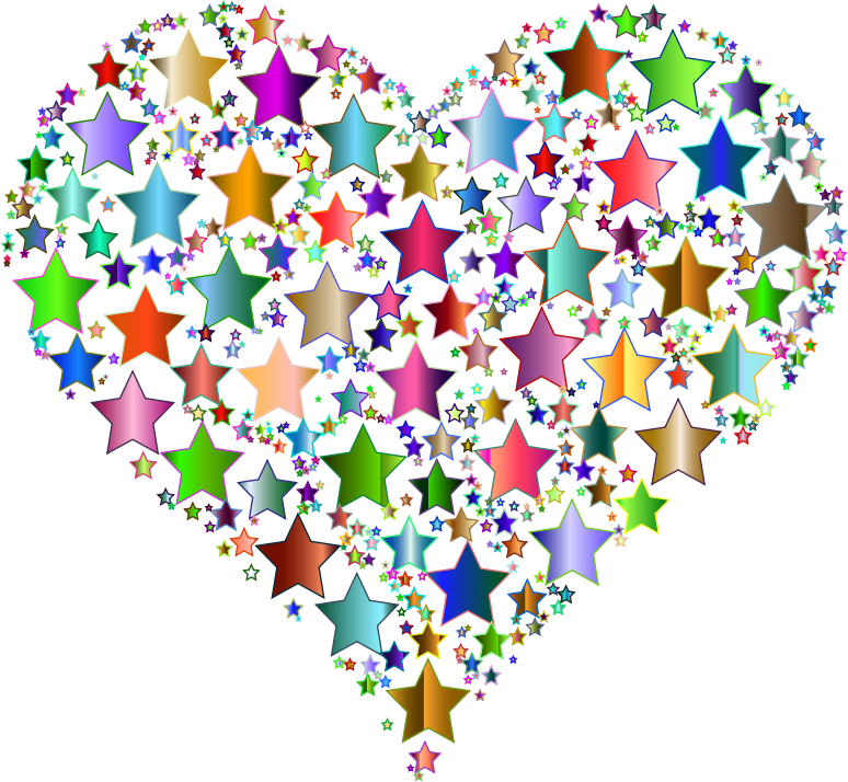 Medium Image - Colorful Hearts Transparent Background (813x750)