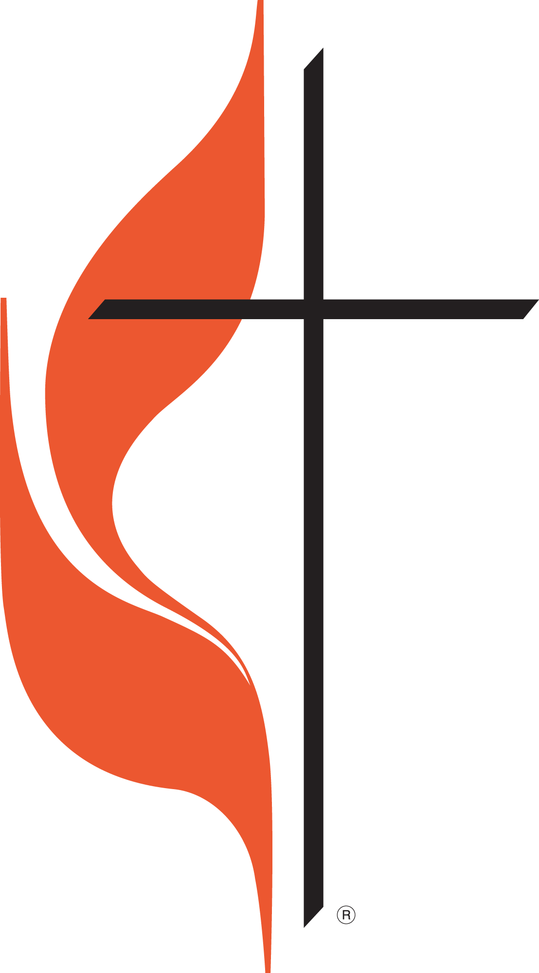 Clipart Methodist Cross Flame And Color 1108 2000 Spring - United Methodist Church Logo (1108x2000)