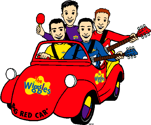 Free The Wiggles Clip Art - Cartoon Wiggles Big Red Car (531x447)
