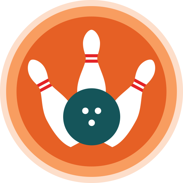 Bowling Ball And Pins Clip Art - Scouting (600x600)