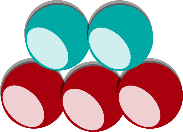 5 Balls 2 Colors Clip Art - 5 Balls Clipart (600x432)