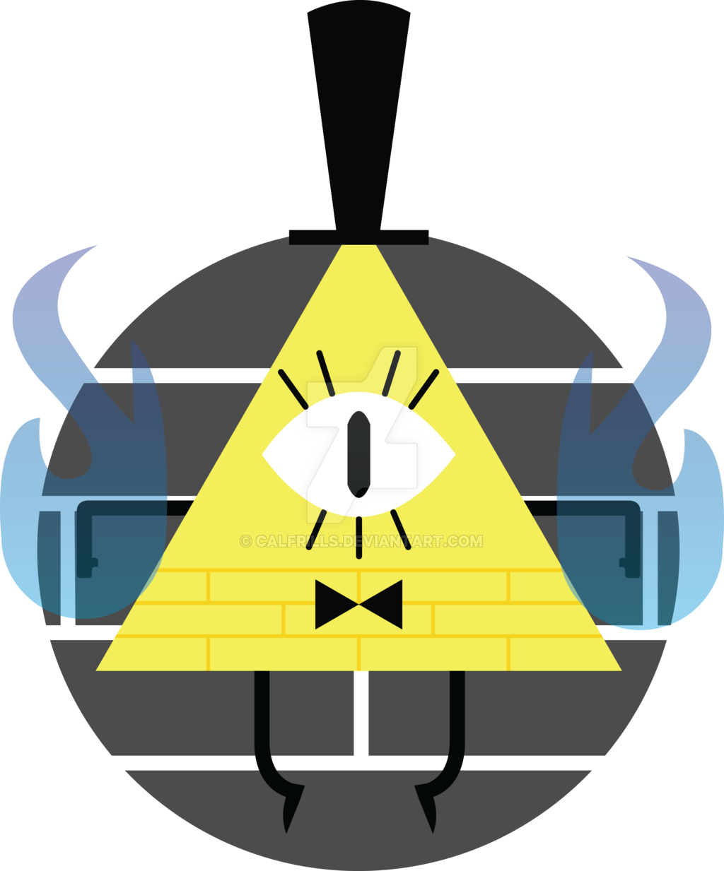 Bill Cipher By Calfrills Bill Cipher By Calfrills - Bill Cipher Illustrator (1024x1233)