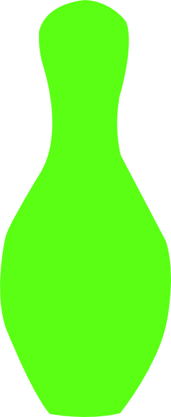 How To Set Use Lime Green Bowling Pin Svg Vector - Green Bowling Pin Clipart (246x597)