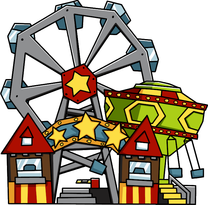 28 Collection Of Amusement Park Clipart Transparent - Cartoon Theme Park Png (683x672)