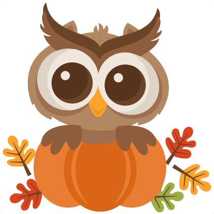 Cute Fall Clipart - Fall Owl Clip Art (432x432)