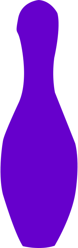 Free Bowling Pin Opurple - Clip Art (252x800)