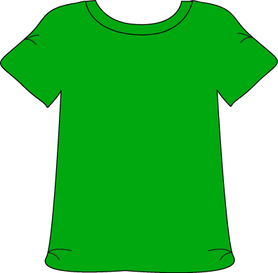 Download - Green T Shirt Clipart (401x394)
