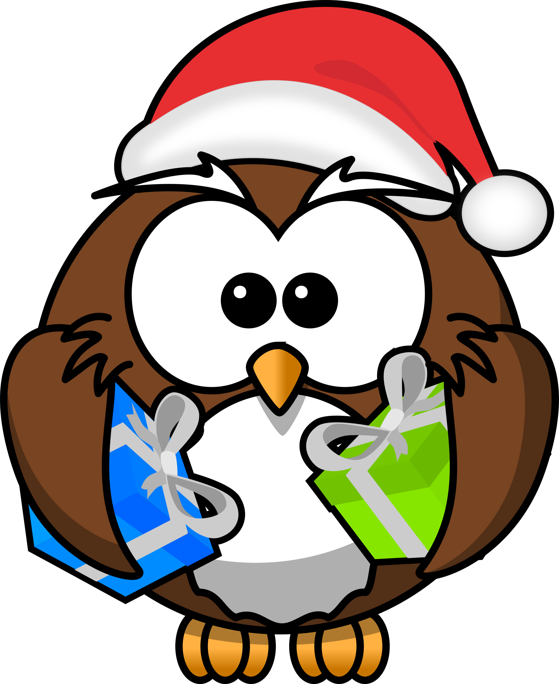 Christmas Cartoon Owls (1960x2400)