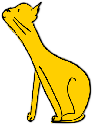Playing Cat Doodle Clipart Graphic - Doodle (450x500)