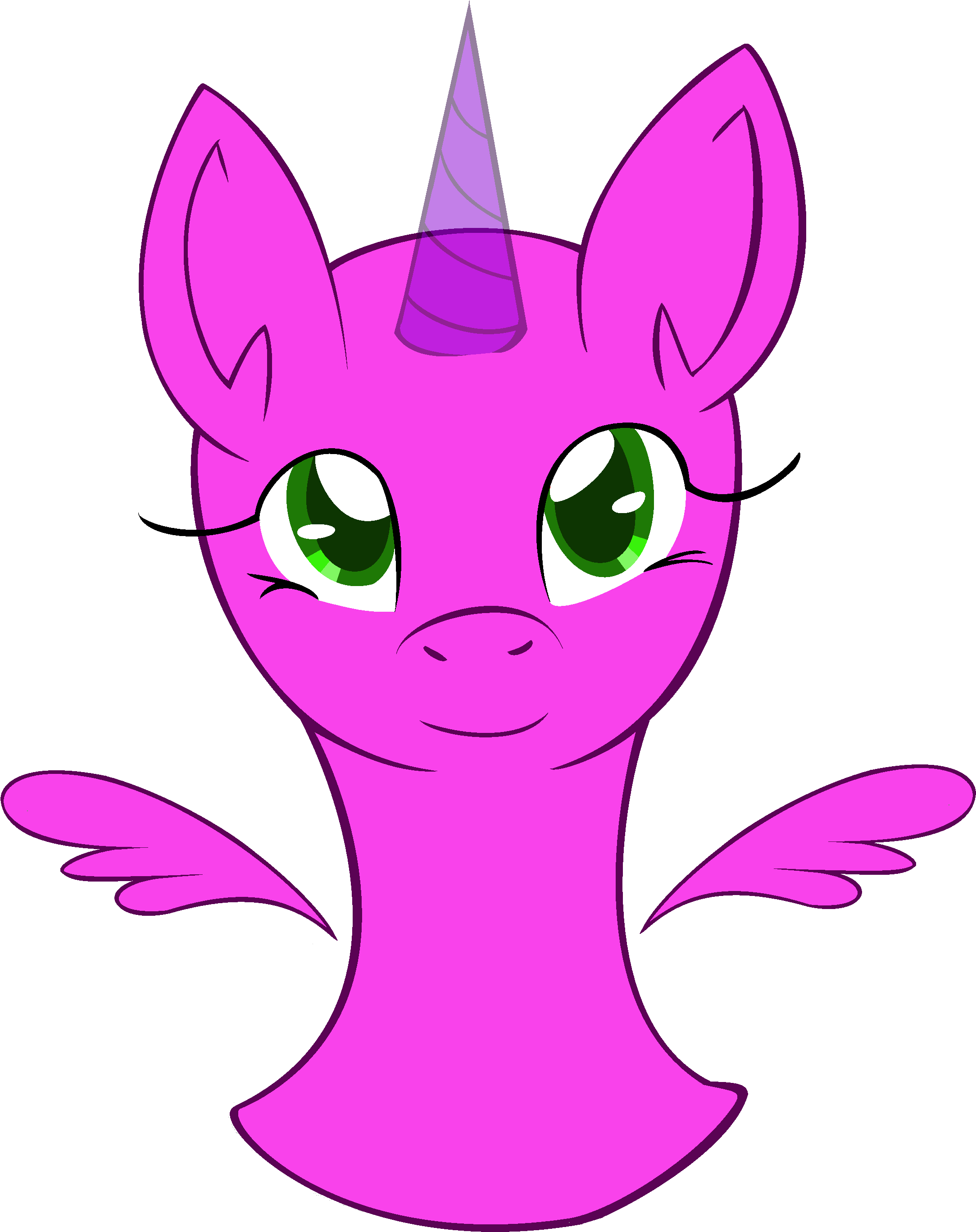 Mlp Base 173 I'm Super Cute By Sakyas - Alicorn Face Base (2480x2896)