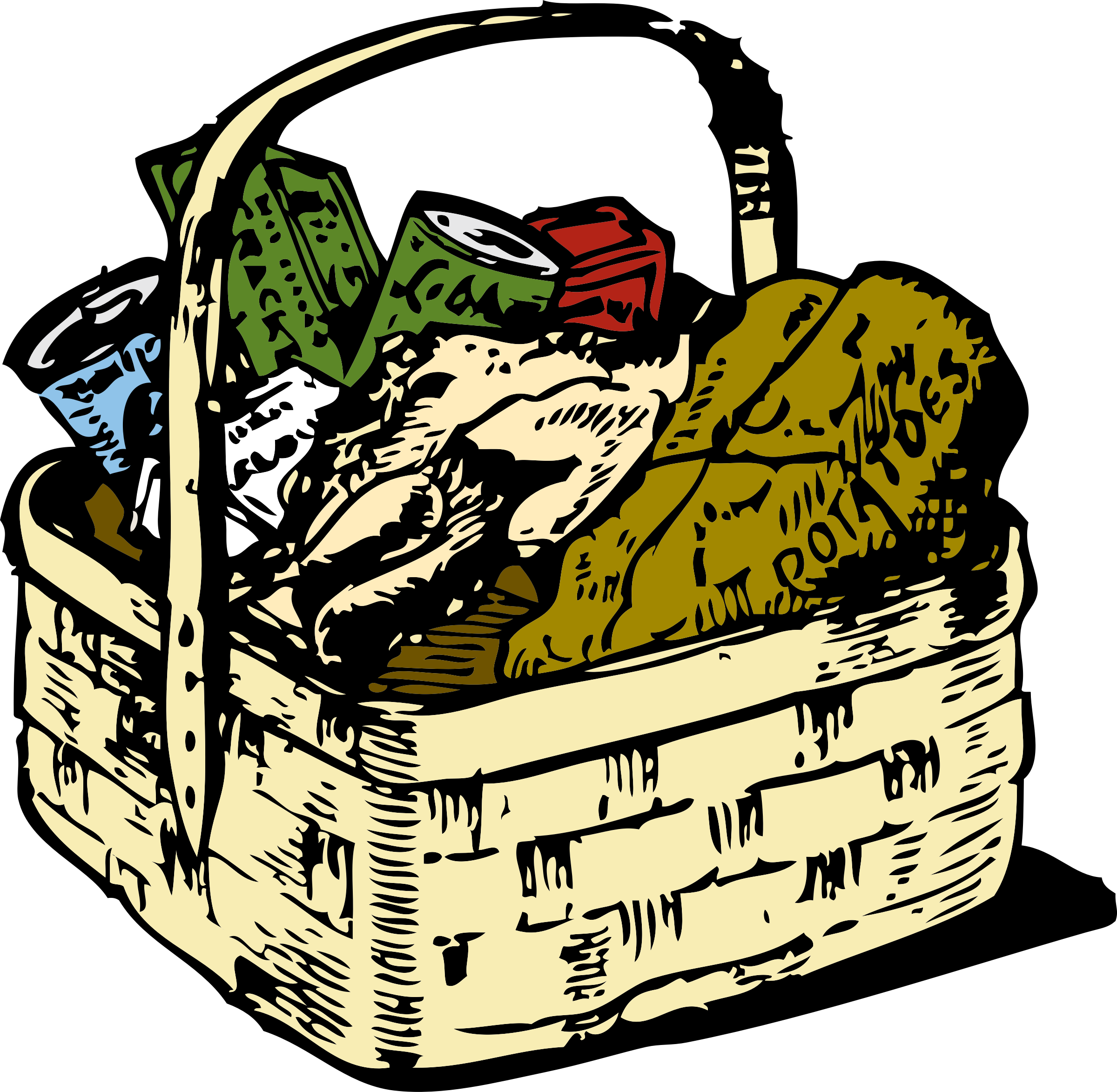 Food Basket - Food Basket Clip Art (2400x2346)