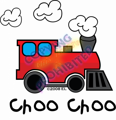 Clip Art Choo Choo - Train Goes Choo Choo (387x400)