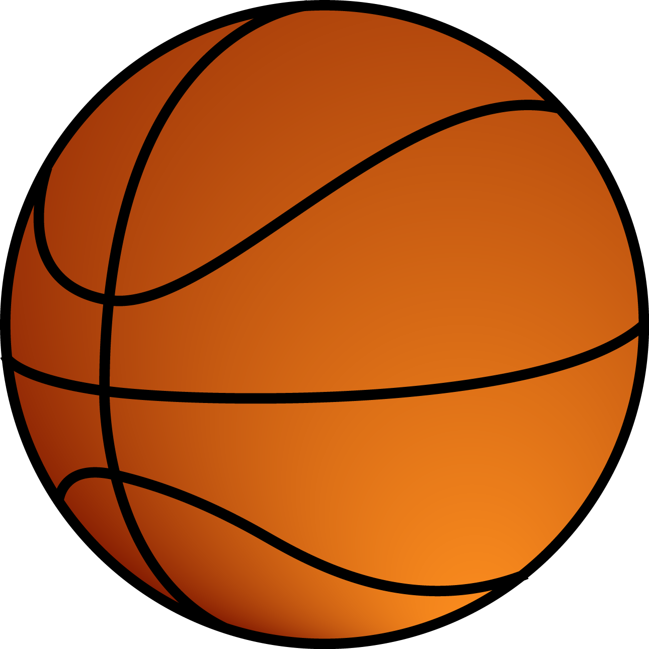 Basket Clipart Bola - Basketball Ball Png (1290x1290)
