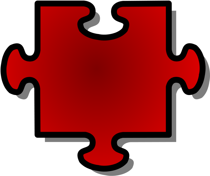 Free Vector Jigsaw Red Puzzle Piece Clip Art - Puzzle Pieces Clip Art (800x800)