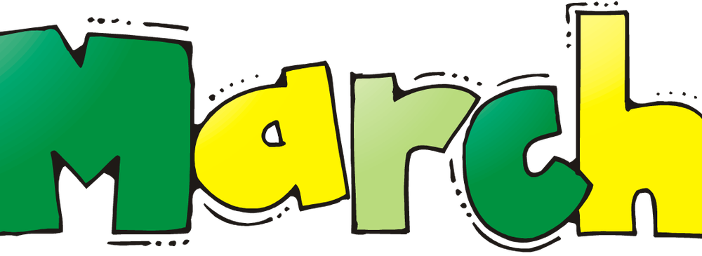 Pta March Happenings - March Clipart (1000x365)