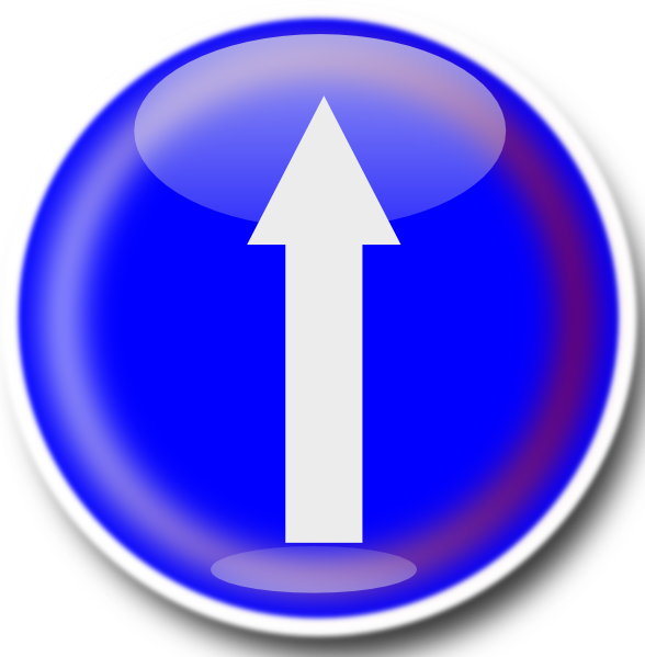 Free Vector Straight Ahead Sign Clip Art - Straight Ahead Sign (588x599)