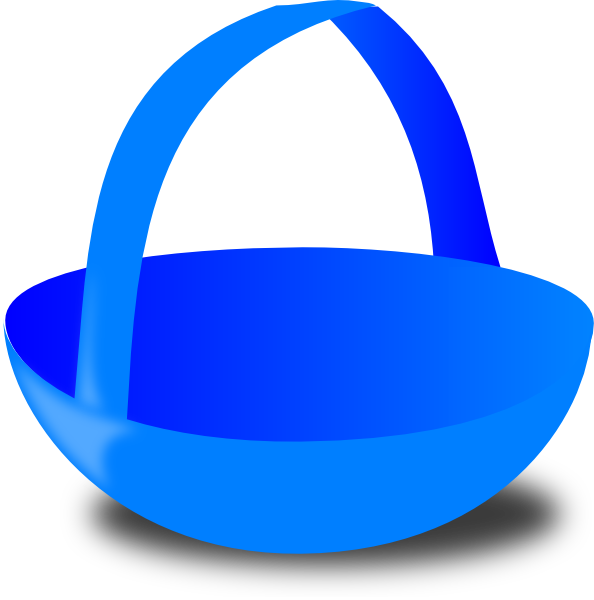 Blue Basket Clip Art - Blue Easter Basket Clipart (594x600)